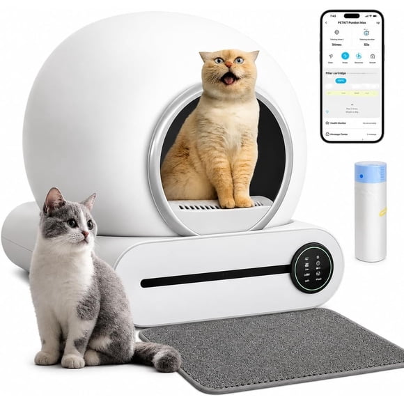 OXAA Automatic Self-Cleaning Cat Litter Box - Smart WiFi App Control, Multi-Cat Safety Protection, & Odor Control
