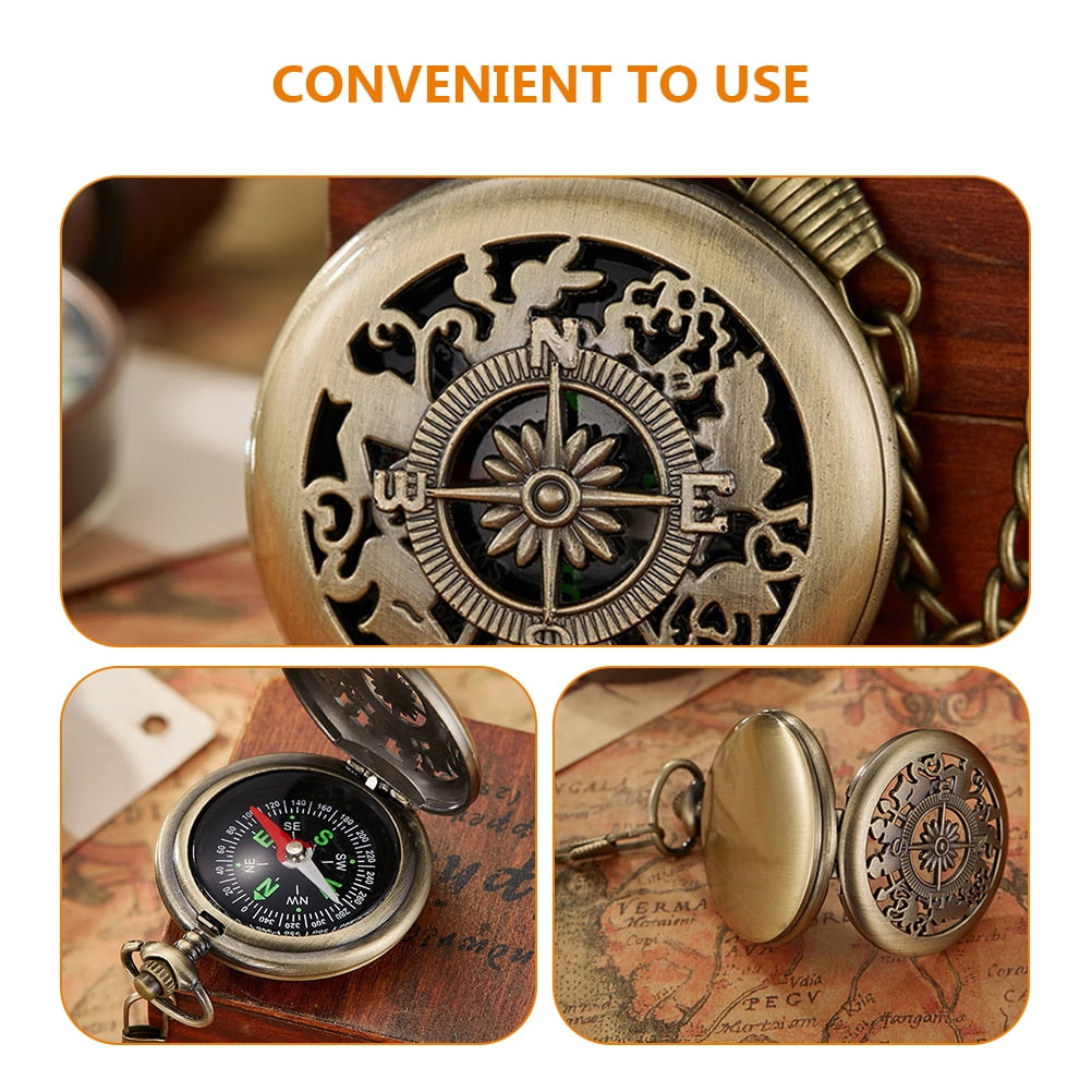 Pocket Watch Compass Retro Multi-functional Tourist Personalized for Math Travel