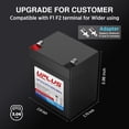 thumbnail image 2 of Uplus 12V 5Ah Rechargeable Sealed Lead Acid Battery - DJW12-5.0T Replaces Home Alarm Compatible with F1 F2 Terminals for Garage Doors, Security Systems, Burglar Alarms, 2 of 4