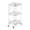 Matte White, variant on American Dream Home Goods 3-Tier Foldable Utility Cart with Wheels, Metal Rolling Cart, Matte White
