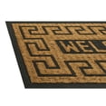 thumbnail image 2 of Geometric Entrance Door Mat, 100% Natural Coconut Husk Fibers & Non-Skid Recycled Rubber Backing, 2' x 3' Durable Outdoor/Indoor Welcome Mat for Entryway, 18" W X 30" L, Rectangle, Welcome Geometric, 2 of 3