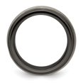 thumbnail image 2 of Diamond2Deal Black Ti and Titanium /Argenteum Silver Inlay Lasered 10mm Men's Band Size 13.5, 2 of 6