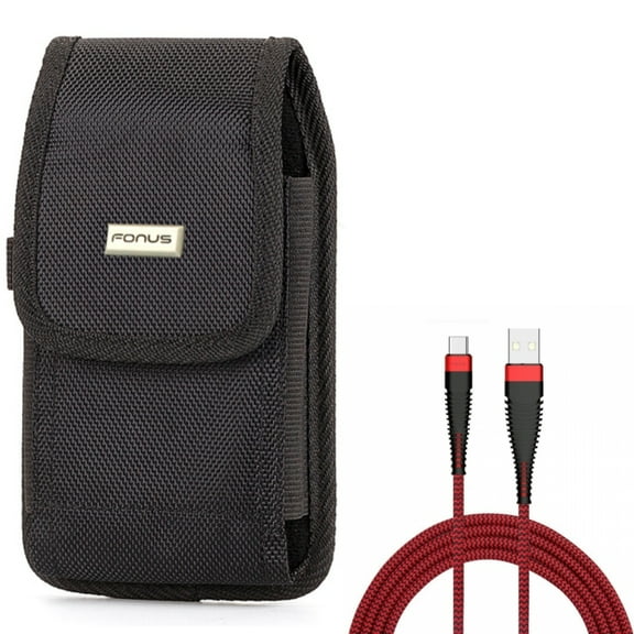 Case Belt Clip w 10ft USB-C Cable for Samsung Galaxy S22 Ultra,S21,Ultra,S20 Ultra,Plus,Fan Edition,FE 5G - Rugged Holster , Type-C Charger Cord Power Combo