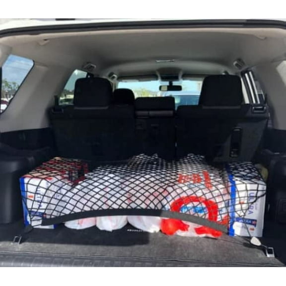 EACCESSORIES EA Trunk Organizer Cargo Net for Nissan Pathfinder 2022-2023 – Floor Style Cargo Net for SUV – Premium Mesh Car Organizer Vehicle Carrier Storage – Compatible with Nissan Pathfinder