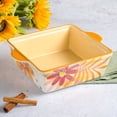 thumbnail image 5 of Spice by Tia Mowry Goji Blossom Square Hand-Painted Ceramic Bakeware, 5 of 5