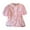 Pink, variant on Embroidered Tops for Women Vintage Floral Print Summer Fall Trendy 3/4 Sleeve V Neck Shirts Tie Button Down Round Neck Casul Blouses,Green,XL