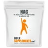 BulkSupplements.com NAC (N-Acetyl L-Cysteine) Capsules, 600 mg - Lungs Support (100 Gelatin Capsules)