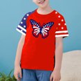 thumbnail image 2 of GERsome Boys Girls American Flag T Shirts 4th of July Patriotic Tops for Kids Summer Crew Neck Short Sleeve Graphic Tee, 4-5 Years, 2 of 4