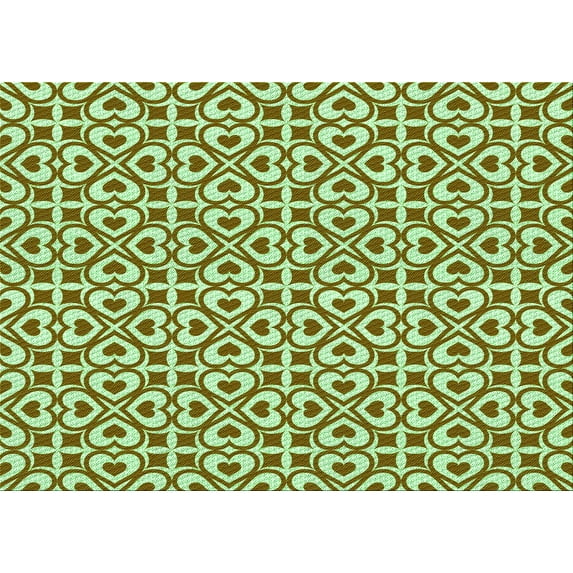 Ahgly Company Indoor Rectangle Patterned Dark Bronze Brown Area Rugs, 2' x 3'