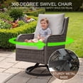 thumbnail image 6 of MOLIBYME 360 Degree Outdoor Swivel Chair with Coffee Table, All-Weather Wicker 4-Piece Patio Furniture Set with High Back for Porch Deck Balcony, 6 of 12