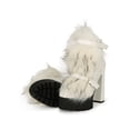 thumbnail image 4 of Lemonade  Faux Fur Strappy Lugged Sole Chunky Heel Bootie 20366, 4 of 6