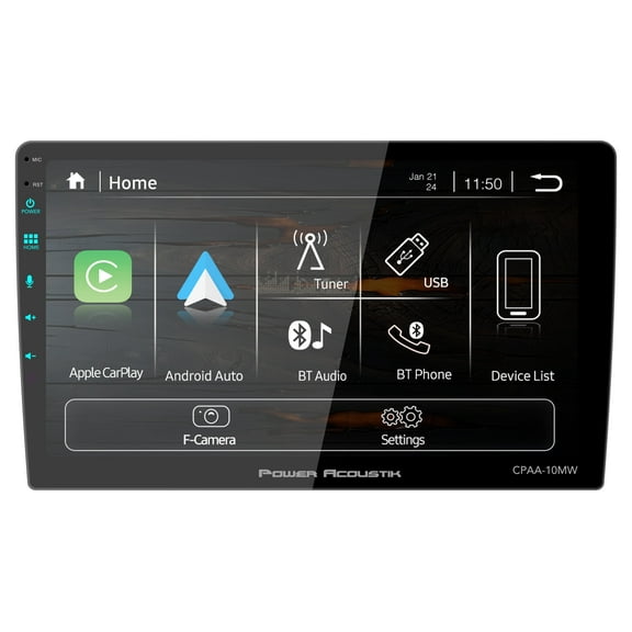 Power Acoustik CPAA-10MW 10.6" LCD Shallow-Mount Car Stereo Head Unit, Bluetooth Wireless CarPlay® & Android Auto® (New)