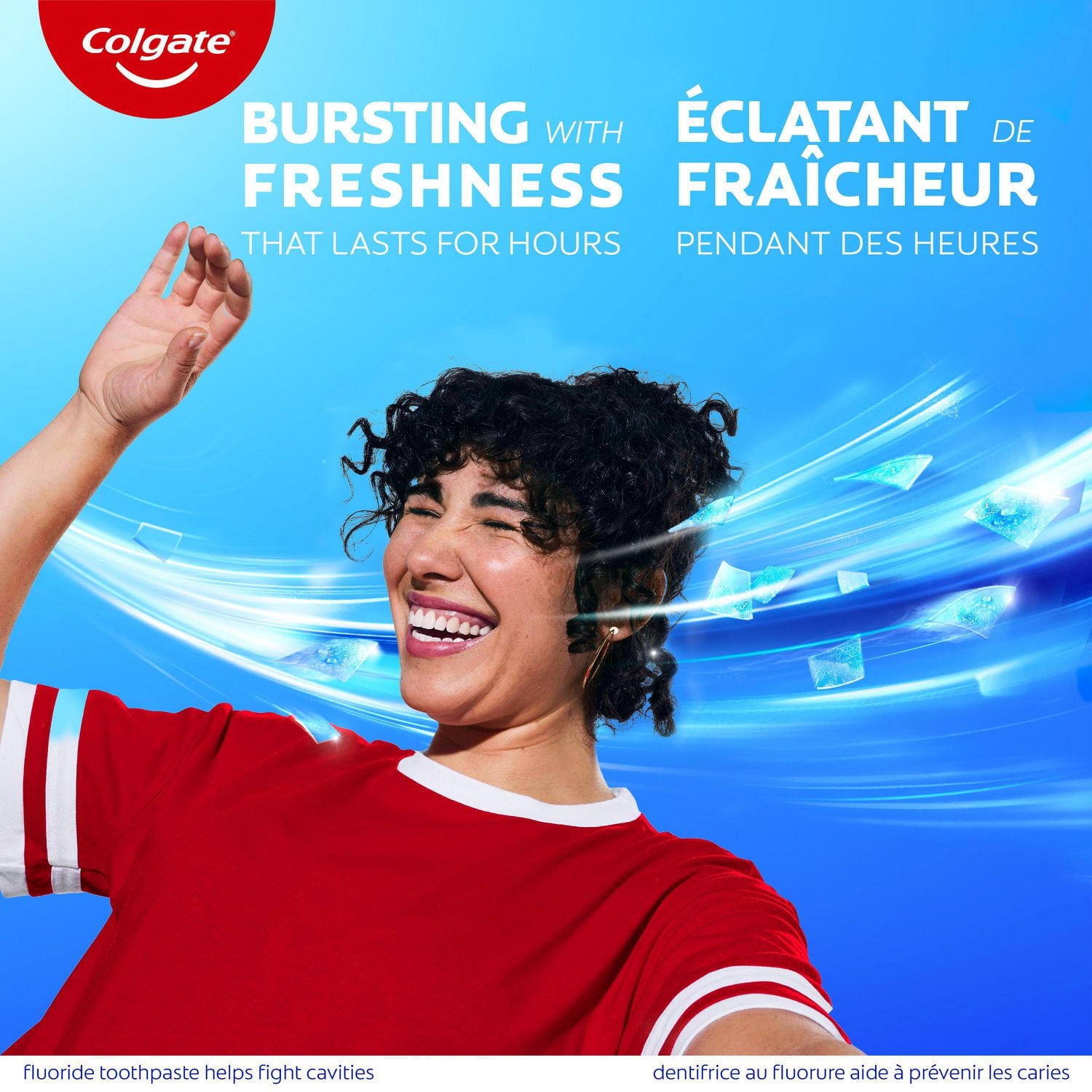 Dentifrice Colgate MaxFrais Knockout avec mini-pellicules fraîches, Menthe électrique 150 ml