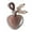 Gray Agate, variant on 1x Natural Healing Crystal Heart Braided Knot Art Stone Pendant Keychain Jewelry