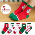 thumbnail image 5 of BULLPIANO Baby Non Slip Warm Socks Baby Boys Thick Winter Socks with Grips for Baby Girls Non Skid Socks 5 Pack Xmas Festival Socks for Girls Boys, 5 of 7