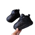 thumbnail image 5 of Kids Sneakers, Shoes for Kids, Kids Boots, Kids Shoes, Girls Boots Toddlers Kids Fashion Leather Lace-Up Booties 2026 Fall Winter Comfortable Soft Ankle Snow Boots, Black US-1.5C/EU-17, 5 of 5