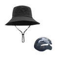 thumbnail image 3 of Sombrero de pescador con cordones, transpirable, plegable, con inserto Negro, 3 of 9