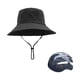 thumbnail image 3 of Sombrero de pescador con cordones, transpirable, plegable, con inserto Negro, 3 of 9