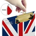 thumbnail image 4 of FMSHPON England British Flag London Clipboard Hardboard Wood Nursing Clip Board and Pull for Standard A4 Letter 13x9 inches, 4 of 8