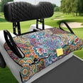 thumbnail image 4 of XYZCANDO Mandala Golf Cart Seat Cover | 4 Storage Pockets, Non-Slip Washable Terry Cloth | Universal 2-Seat Golf Cart Accessory, 4 of 8