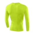 thumbnail image 3 of SnZhen Men's Fashion T-shirts Casual Drying Loose Fitting Sports Long Sleeved Round Neck Tops Green XXL, 3 of 4