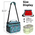 thumbnail image 6 of Dinosaur and Speech Bubble Bright Insulated Lunch Box for Women Men, Medium Leakproof Cooler Bag with Adjustable Strap, 10"x6.7"x8", 6 of 6