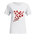 thumbnail image 2 of Blmnix Dressy Womens Tees Cute White Short Sleeve Loose Crew Neck Butterfly Shirt Pullover Tees for Girl Going Out, 2 of 4