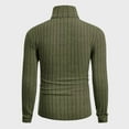 thumbnail image 4 of TrdSipl Turtleneck Shirts for Men Casual Long Sleeve Pullover Sweaters Warm Mock Neck Knit Tshirts 2025 Winter Slim Basic Tops Army Green 1 XL, 4 of 8