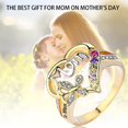 thumbnail image 2 of Fashionable Jewelry Ring Mom Letter Heart Shaped Colorful Jewelry Family Birthday Best Gift For Mother Mummy Rings, 2 of 8