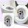 Toilet Lid Decals Stickers Decorations Scary Toilet Cover Decoration 3D ...