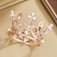 thumbnail image 1 of Exquisita corona de aleación pequeña, material de embalaje de flores, decoración de pasarela para niños, accesorios para el cabello, pastel de cumpleaños, adornos de corona meñique, 1 of 6