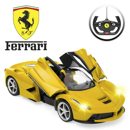 Best Choice Products 27 MHz 1/14 Scale Kids Licensed Ferrari Model Remote Control Play Toy Car w/ Functioning Headlights, Taillights, Doors, 5.1 MPH Max Speed - (Best 4 Door Vehicle In Gta V)