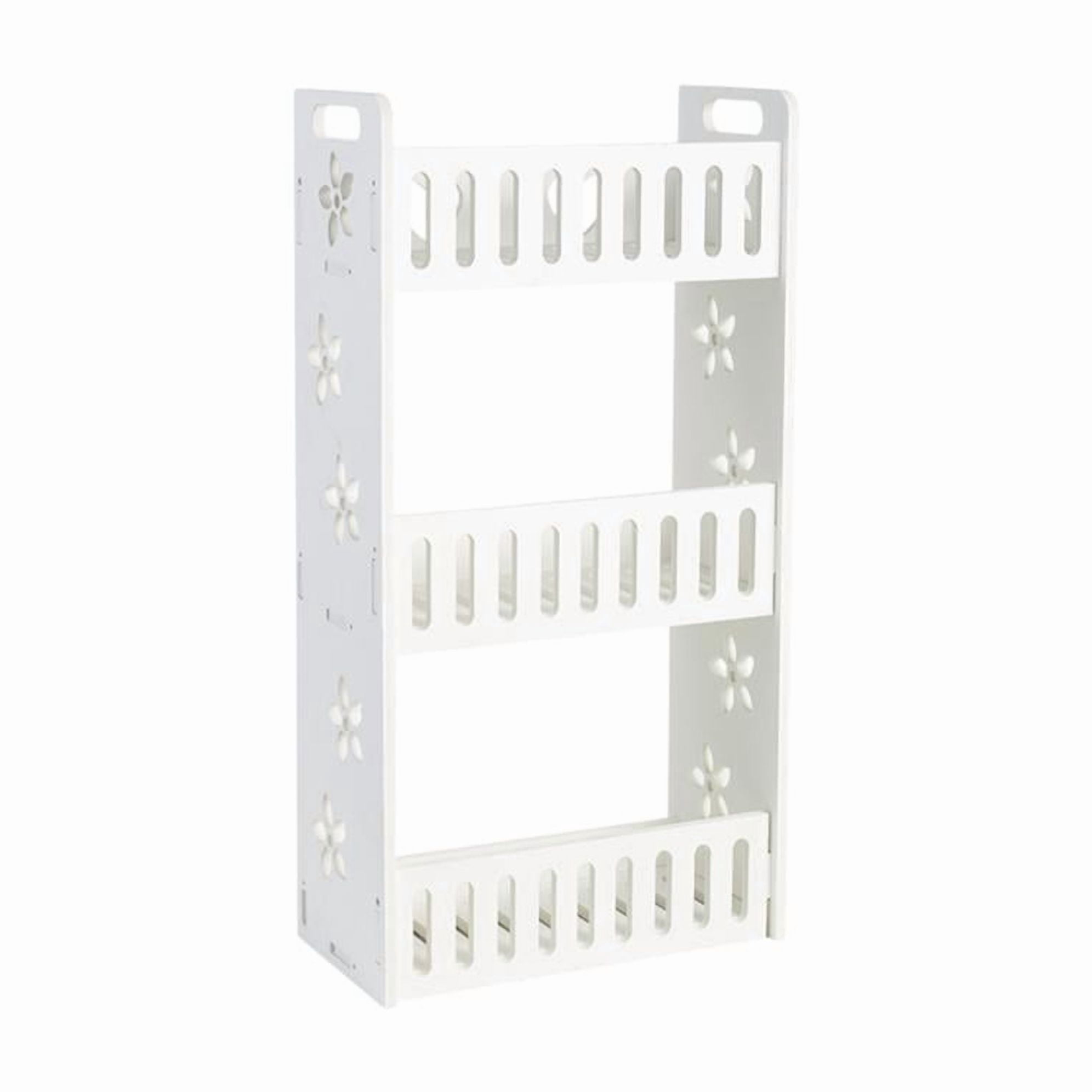 COM1950s 3 Tier Wall Mounted Bathroom Organizer,No Drill Shower Storage Shelf with Hardware,Waterproof Pvc Bathroom Shelves for Bathroom Laundry Room Organization