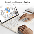 thumbnail image 4 of Aoub Touchpad Keyboard Case for iPad A16 11th Generation / iPad 10th Generation 2025/2022 with Backlit, Magnetic Detachable Wireless Bluetooth Keyboard Case, White, 4 of 8
