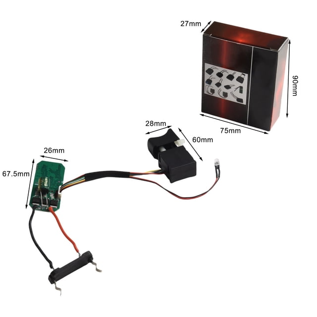Pièces de Rechange de Perceuse Électrique de Remplacement pour Carte de Contrôleur de Perceuse Électrique 16,8 V A