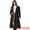 Black, variant on Women's Long Faux Suede Jacket Women Fall Winter Trench Coat with Pockets XS Dark Coffee