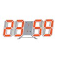 thumbnail image 1 of Graflsoa Innovative 3D Perpetual Calendar Wall Clock with LED Temperature Display, Adjustable Brightness, and Multi-Color Light Options – White with Orange Light, 1 of 6