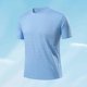 thumbnail image 1 of Playera Elvqul de Hombre Playa Manga Corta Liso Cuello Redondo Gym Azul Claro, 1 of 4