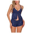 thumbnail image 1 of Kelon sous-Vêtements Intimes Liquidation Pyjama Mixte pour Femmes Lingerie Aguichant pour Femmes Tenue de Nuit Satin Soie Babydoll à Lacets Ensemble de Pyjama, 1 of 8