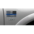 thumbnail image 3 of USA American 3D Metal Flag Auto Emblem for Cars Trucks 2pcs Forward and Reverse Set (5"x3", Black/Chrome with Blue Line), 3 of 3