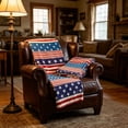 thumbnail image 5 of Anhility 4th of July Floral Flannel Throw Blanket, 27.6x39.4in Red White Blue USA Flag Design for Independence Day, Summer Nap, Office & Air Conditioned Room Use, 5 of 6