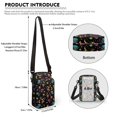 thumbnail image 6 of HELLHERO Polyester Small Crossbody Purse Double Deck Travel Crossbody Purse for Travel Daily Use, Skull and Moon Pattern, 6 of 7