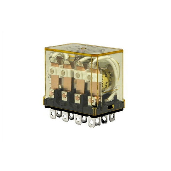 IDEC RH4B-ULAC24V Power Relay, 4PDT, 24VAC, 10A, Plug in