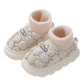 thumbnail image 4 of Vedolay Slippers for Kids Soft House Slippers Warm Cozy Anti-Slip Boys Girls Indoor Winter Shoes White,32, 4 of 5