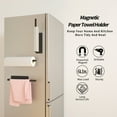 thumbnail image 5 of Magnetic Paper Towel Holder for Refrigerator, Kitchen Towel Rack Magnetic Towel Bar Multi Function Made of Iron,Used for Kitchen,Bathroom,No Drilling (Black), 5 of 9