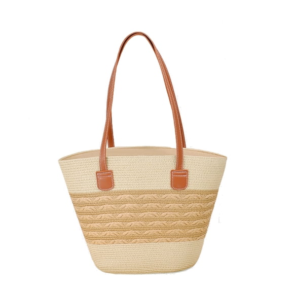 HGIEYS Straw Beach Bag for Women Straw Tote Bag Woven Purses Summer Shoulder Handbag Rattan Bucket Purse Woven Shoulder Purses 2026