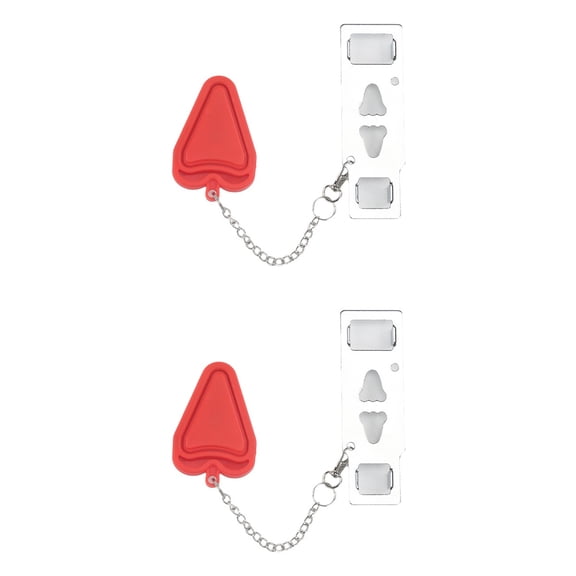 STRANDCHIC Red Chain Door Lock for Home Anti-Theft and Extra Security 2Pcs