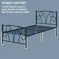 Yoneston 14" Heavy Duty Twin Metal Platform Bed Frame with Headboard