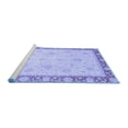 thumbnail image 2 of Ahgly Company Machine Washable Indoor Square Abstract Blue Modern Area Rugs, 8' Square, 2 of 4