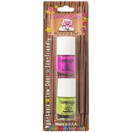 Piggy Paint Nail Polish Set, Groovy Grape & Dragon Tears, 0.125 fl oz, 2 count